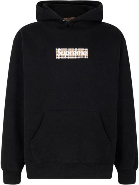 black supreme burberry hoodie|Burberry zipped hoodie.